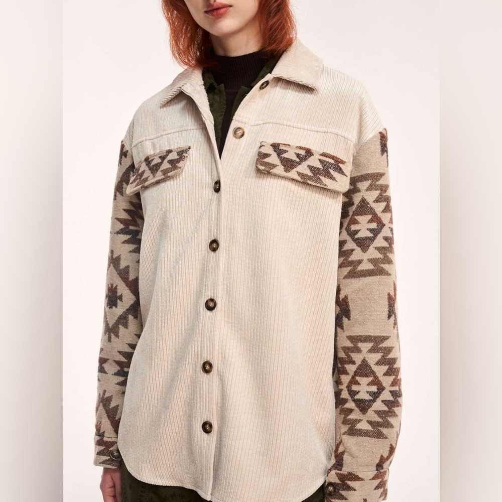 CIDER Corduroy Button-Up Shacket